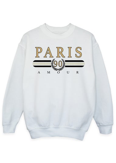 Brands In Paris Amour Kids White Graphic Sweatshirt (3-13 Years)
