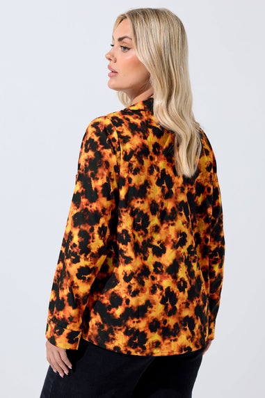 Yours Limited Curve Orange Tortoise Shell Shirt