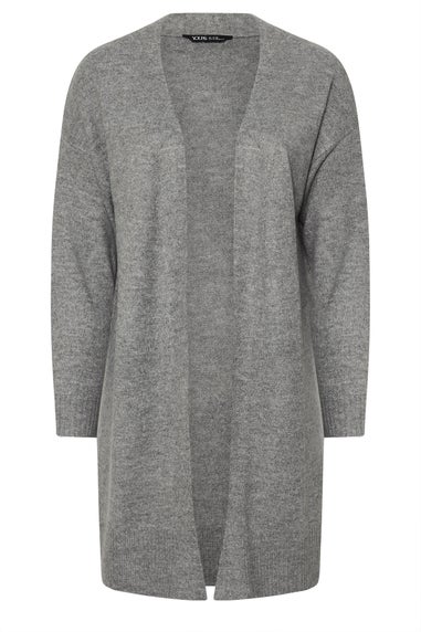Yours Curve Grey Soft Touch Knitted Cardigan
