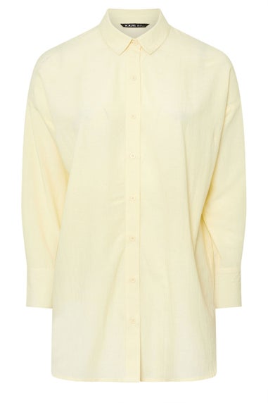 YOURS Curve Butter Yellow Linen Shirt