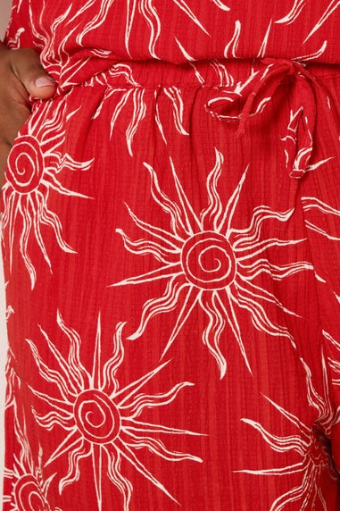 Yours Curve Red Sun Print Cami Top