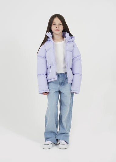 Brave Soul Lilac Hooded Puffer Jacket (7-13 yrs)