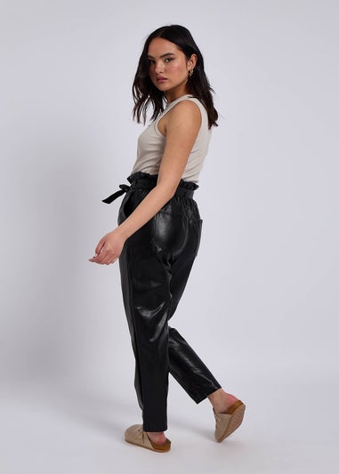 Urban Bliss Black Lexi PU Paperbag Pant