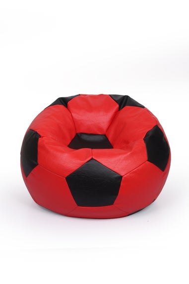 Kaikoo Red-Black Faux Leather Football Beanbag