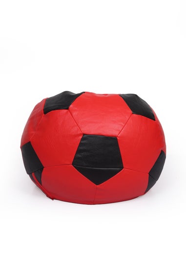 Kaikoo Red-Black Faux Leather Football Beanbag