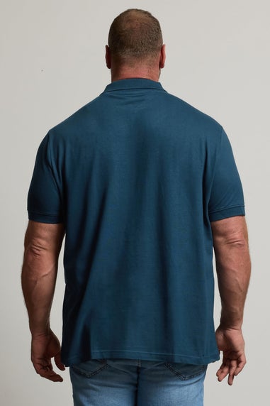 BadRhino Big & Tall Navy Teal Blue Core Polo Shirt