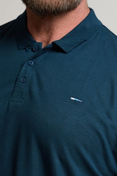 BadRhino Big & Tall Navy Teal Blue Core Polo Shirt