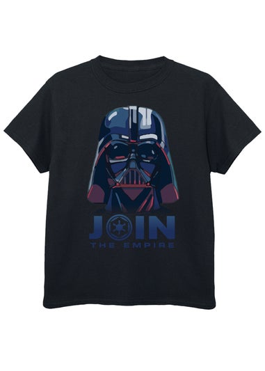 Star Wars Vader Join The Empire Kids Black Printed Graphic T-Shirt (3-13 Years)