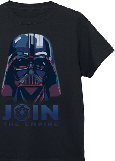 Star Wars Vader Join The Empire Kids Black Printed Graphic T-Shirt (3-13 Years)