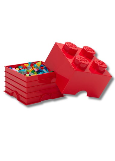 Lego Red 4 Stud Storage Brick