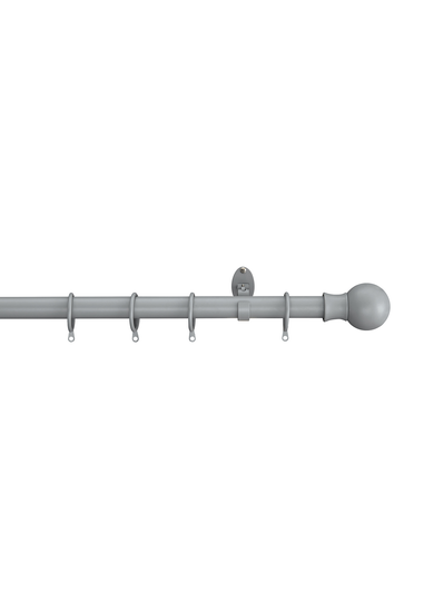 Little Black Book Grey Extendable Ball Curtain Pole