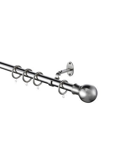 Little Black Book Stainless Steel Extendable Ball Curtain Pole