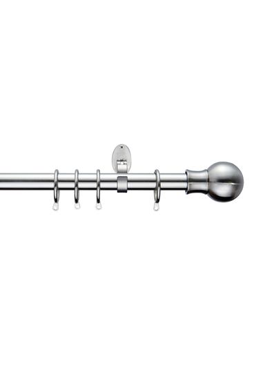 Little Black Book Stainless Steel Extendable Ball Curtain Pole