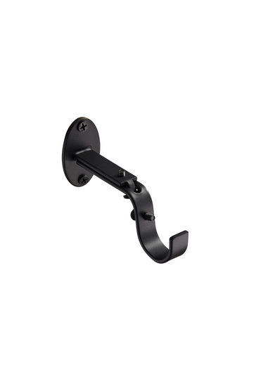 Little Black Book Matt Black Extendable Ball Curtain Pole