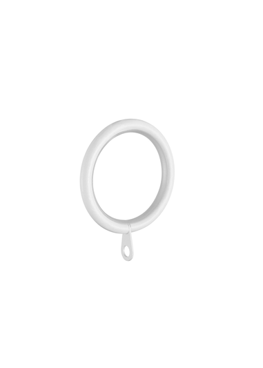 Little Black Book Matt White Extendable Ball Curtain Pole