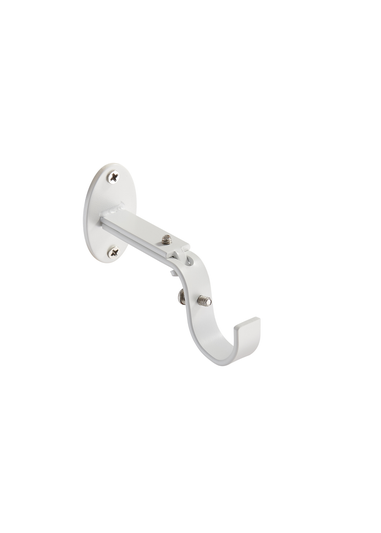 Little Black Book Matt White Extendable Ball Curtain Pole