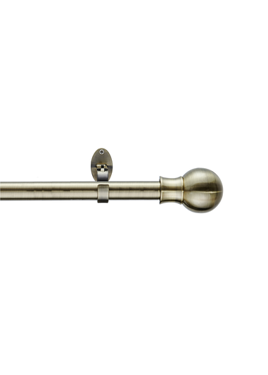 Little Black Book Antique Brass Extendable Ball Eyelet Curtain Pole