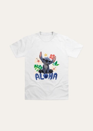 Brand Threads Disney Lilo & Stitch Movie White T Shirt (Ages 5-13 Years)