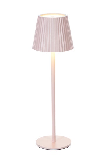 Premier Decorations LED USB Rechargeable Pink Touch Activated Aluminium Table Lamp