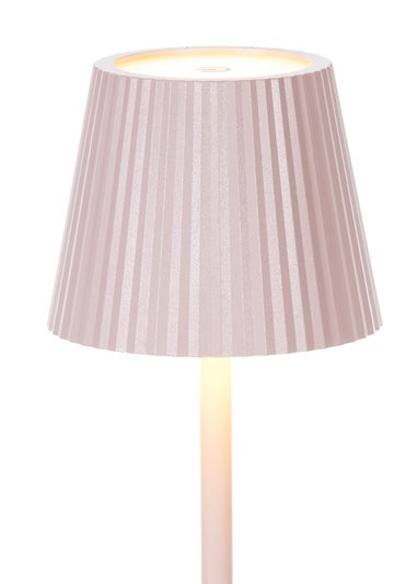 Premier Decorations LED USB Rechargeable Pink Touch Activated Aluminium Table Lamp