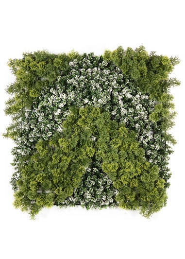 Premier Decorations Green Artificial Living Wall Festive Wave (50cm x 50cm)