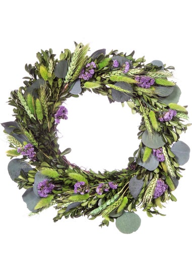 Premier Decorations Green Dried Eucalyptus & Corn Wreath