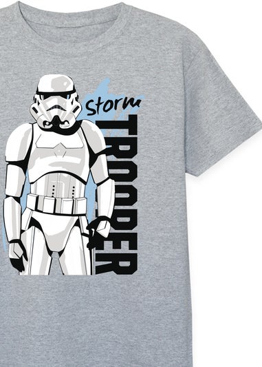Star Wars Storm Trooper Boys Grey Graphic T-Shirt (3-13 Years)