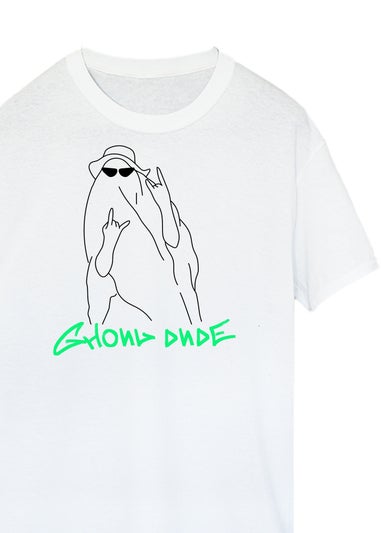 Brands In Halloween Ghoul Dude Men's White Graphic T-Shirt
