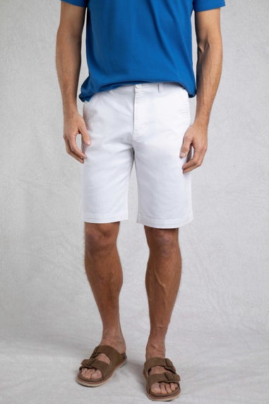 Weird Fish White Rayburn Flat Front Shorts