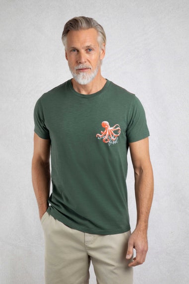 Weird Fish Army Green Porter Premium Graphic Tee