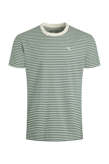 Weird Fish Army Green Adair Premium Stripe Tee