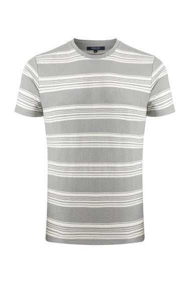 Weird Fish Limestone Xavier Crepe Stripe T-Shirt
