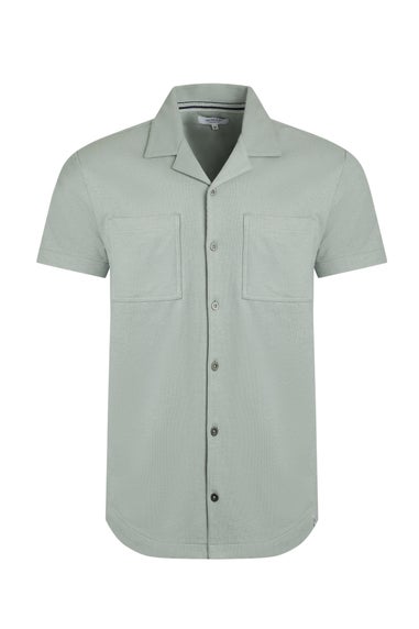 Weird Fish Limestone Wooster Crepe Knit Shirt
