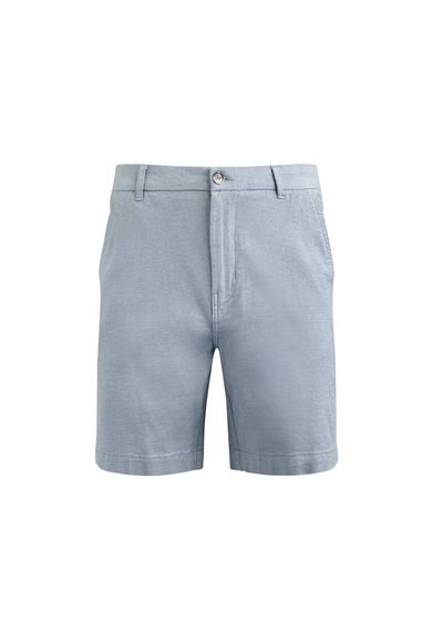 Weird Fish Denim Blue Charleston Textured Chino Shorts