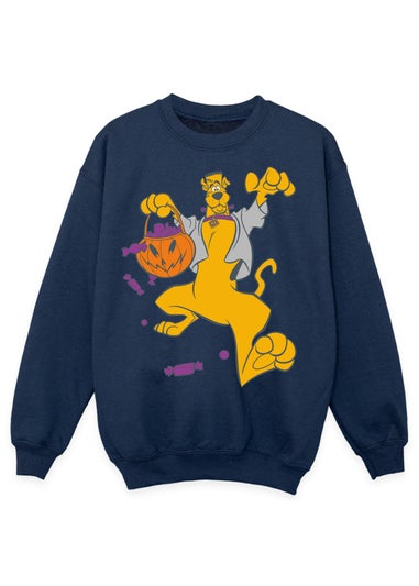 Scooby Doo Candies Zombie Halloween Boys Navy Graphic Sweatshirt (3-13 Years)
