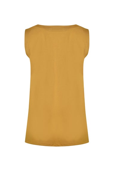 Weird Fish Deep Amber Tirtha Embroidered Jersey Vest