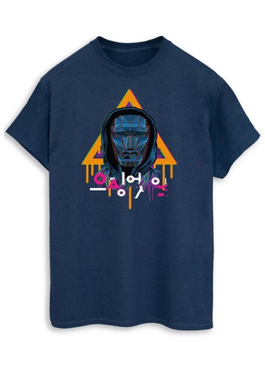 Squid Games Frontman Women's Navy Graphic Boyfriend Fit T-Shirt
