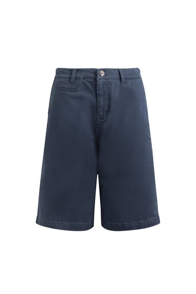 Weird Fish Navy Annalise Knee Length Chino Shorts