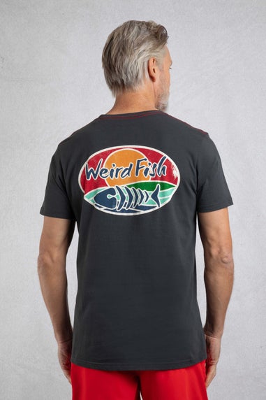 Weird Fish Navy Land & Sea Heritage Wash Graphic Tee