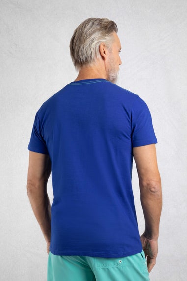 Weird Fish Cobalt Blue Coordinates Front Print Graphic T-Shirt