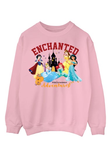 Disney Princess Enchanted Girls Baby Pink Graphic Sweatshirt (3-13 Years)