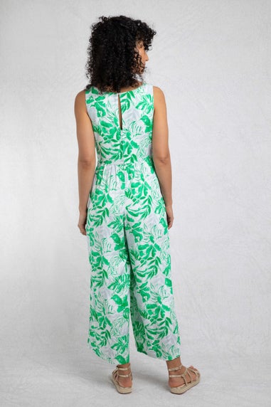 Weird Fish Evergreen Padra Slub Printed Jumpsuit