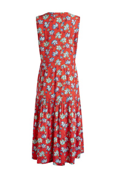 Weird Fish Red Mala Printed Dress