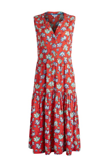 Weird Fish Red Mala Printed Dress