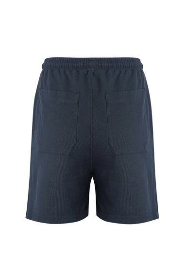 Weird Fish Navy Ebony Pique Shorts