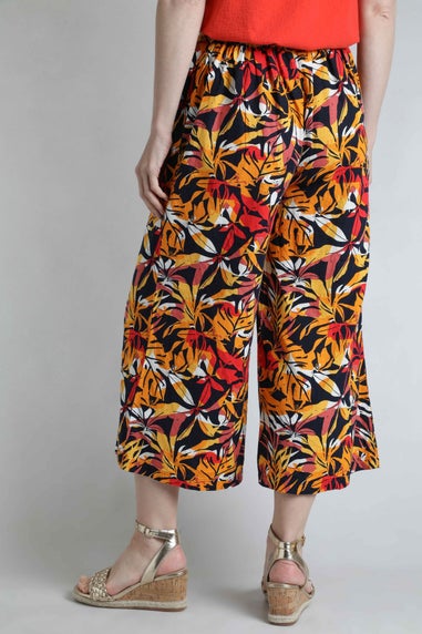 Weird Fish Caramel Mossa Printed Culottes