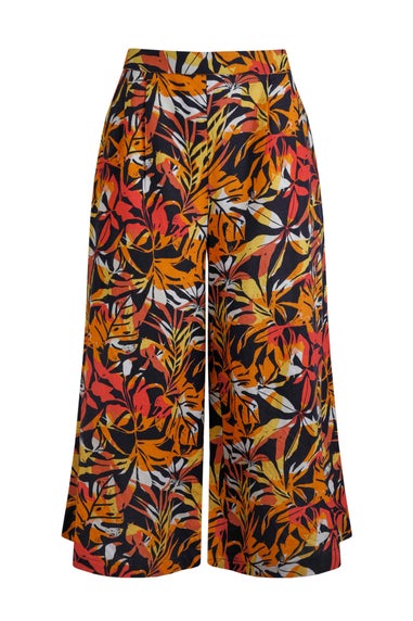 Weird Fish Caramel Mossa Printed Culottes