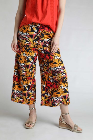 Weird Fish Caramel Mossa Printed Culottes