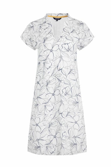 Weird Fish Light Cream Suffolks Printed Jersey Dress