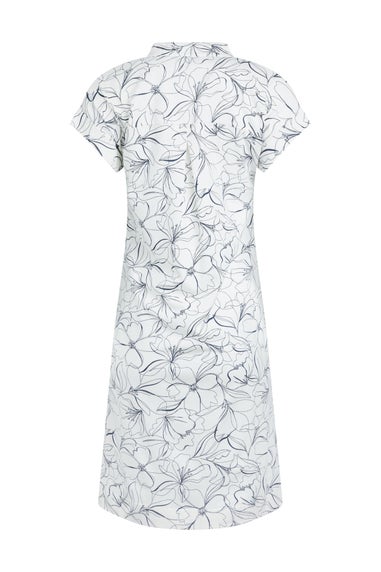 Weird Fish Light Cream Suffolks Printed Jersey Dress